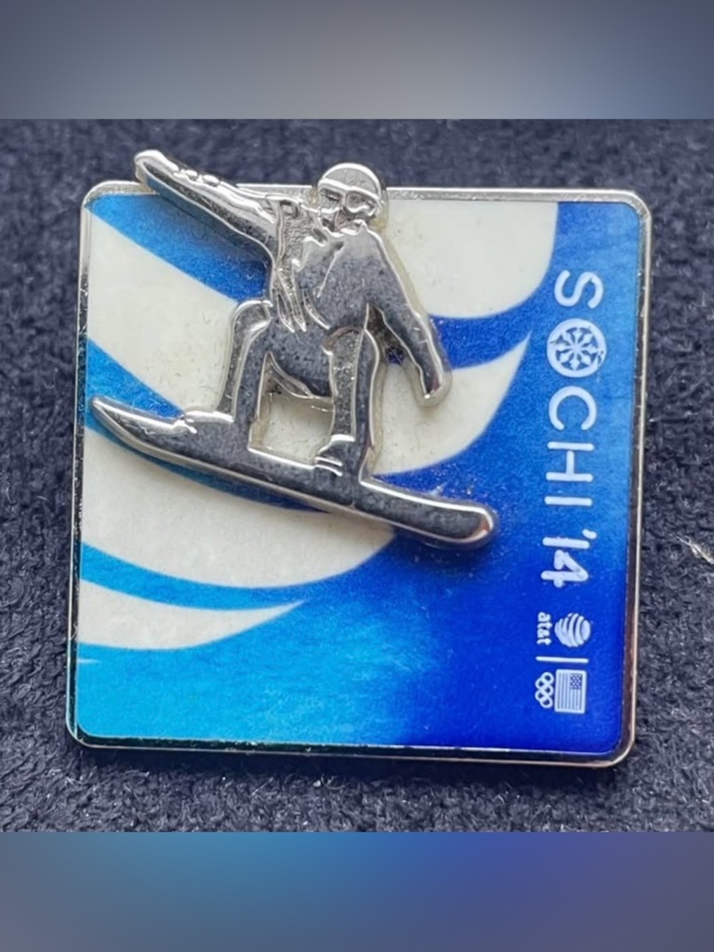 Sochi Winter Olympics USA Snowboarding Commemorative Pin - by Honav x AT&T